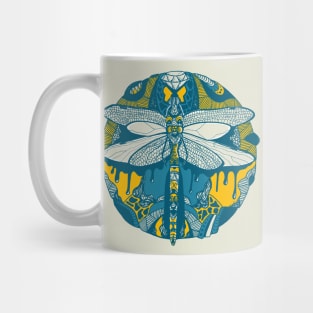 Retro Wave Circle of the Dragonfly Mug